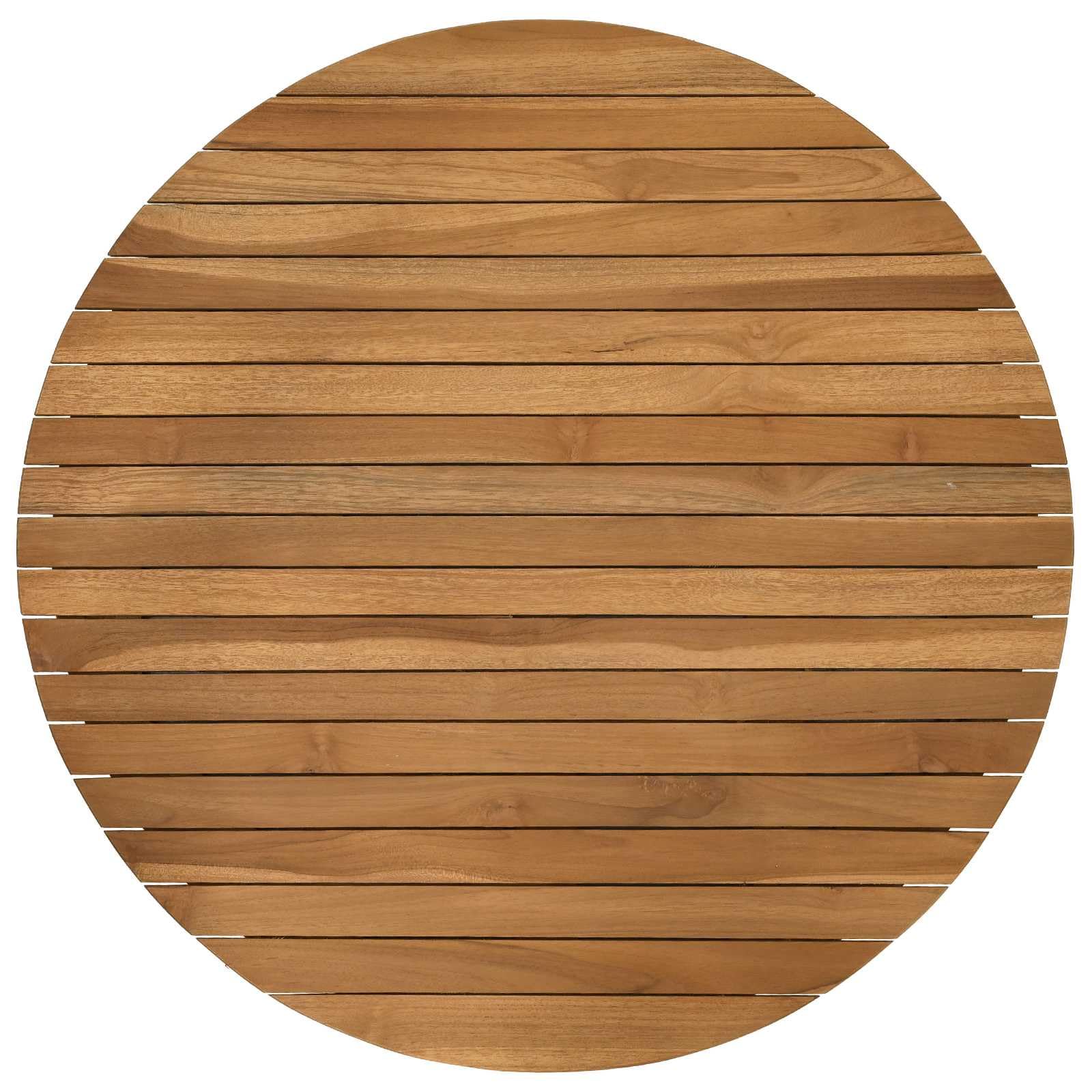 vidaXL Plateau de Table Ø 70 x 3,5 Rond Bois de Teck Massif Naturel, Table en Teck, Design Moderne, Meuble pour la Maison, Bureau intérieur, extérieur, Surface Marron