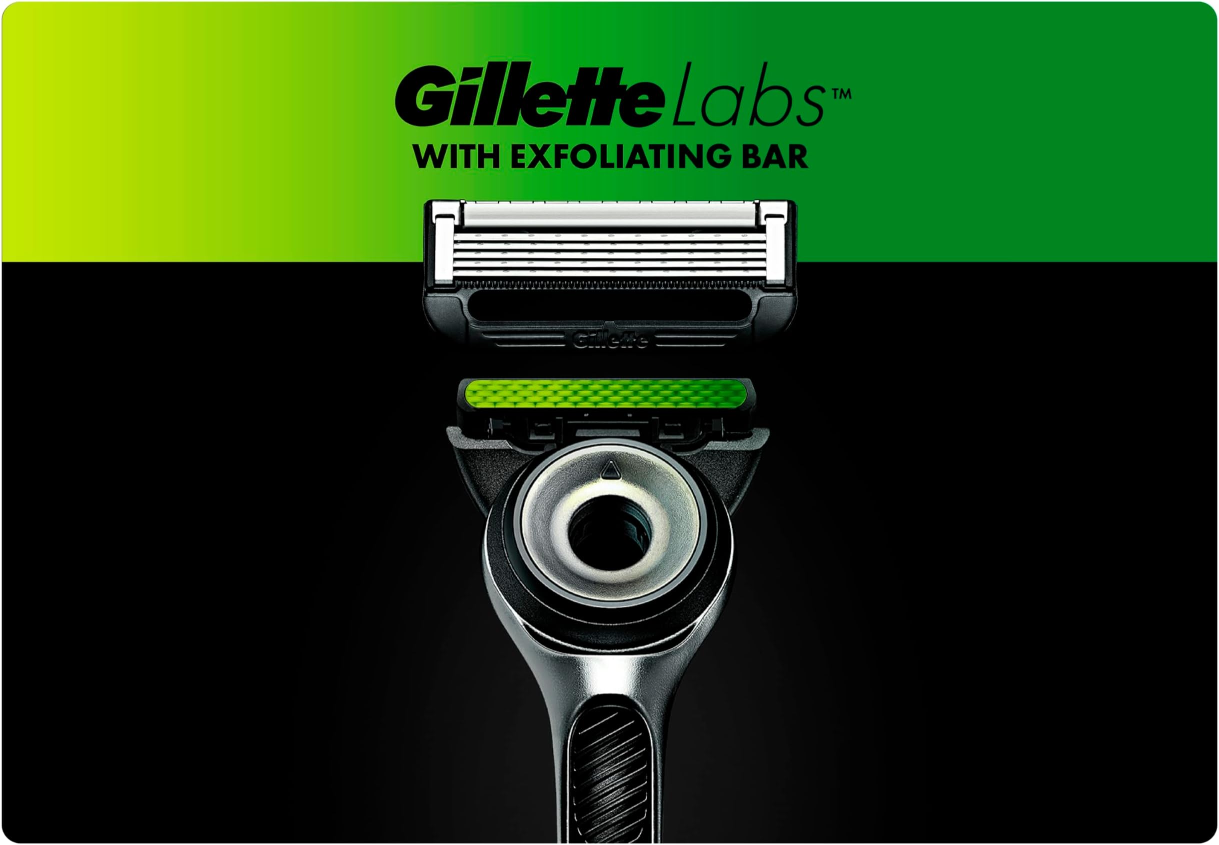 Labs Razor Blades for Razors, 12 Replacement Blades for Gillette Labs Wet Razor Men with Cleaning Element and Heated Razor