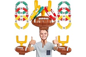 Inflatable Football Helmet and Ring Toss Game