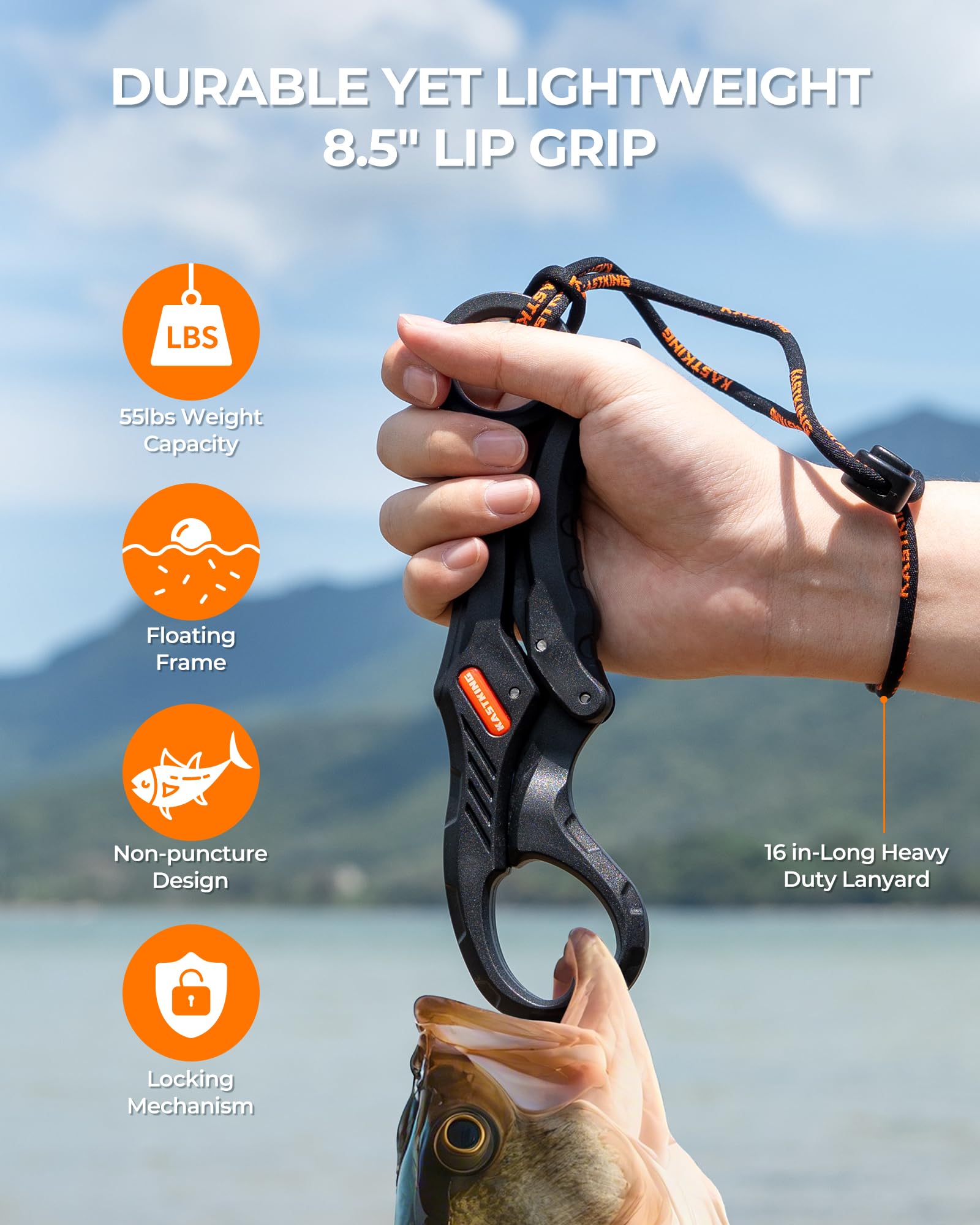 KastKing SteelStream Fishing Tool Set, Fishing Gear - Corrosion Resistant Fishing Pliers, Fillet Knife, Fishing Scissors, Fish Lip Gripper, Multi-Functional Jaw, Fishing Gifts for Men