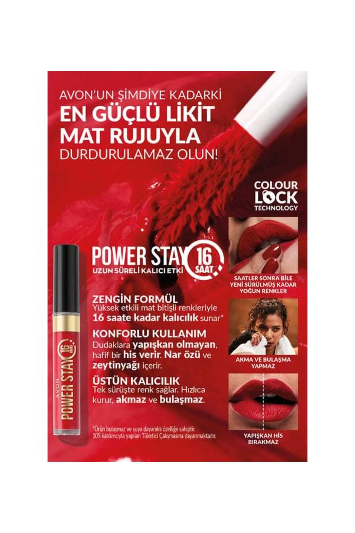 Avon Power Stay Likit Mat Ruj - Spicy Brown