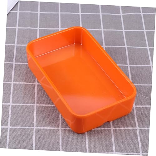 Miniatura 2 de Hemoton Bandeja de utensilios de melamina Bandeja rectangular para servir Plato de barbacoa de plástico Plato de olla caliente Vajilla Hogar