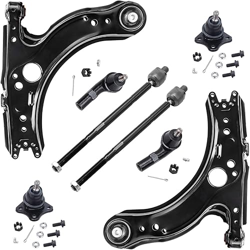 Detroit Axle - Kit de suspensión frontal de 8 piezas para Volkswagen Jetta 1999-2005, Golf 1999-2006, Beetle 1998-2010, 2 brazos de control