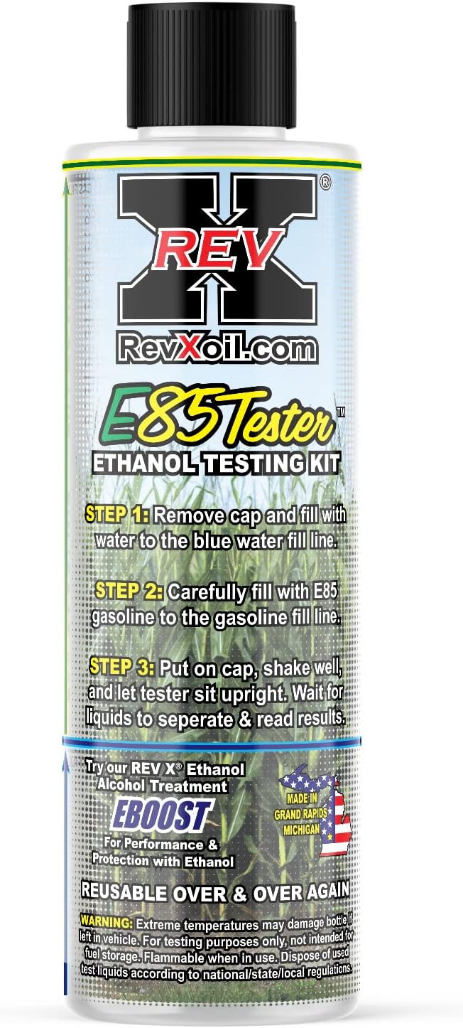 REV-X E85 Testing Kit - Corn Field Edition - Reusable Ethanol Gasoline Test Kit