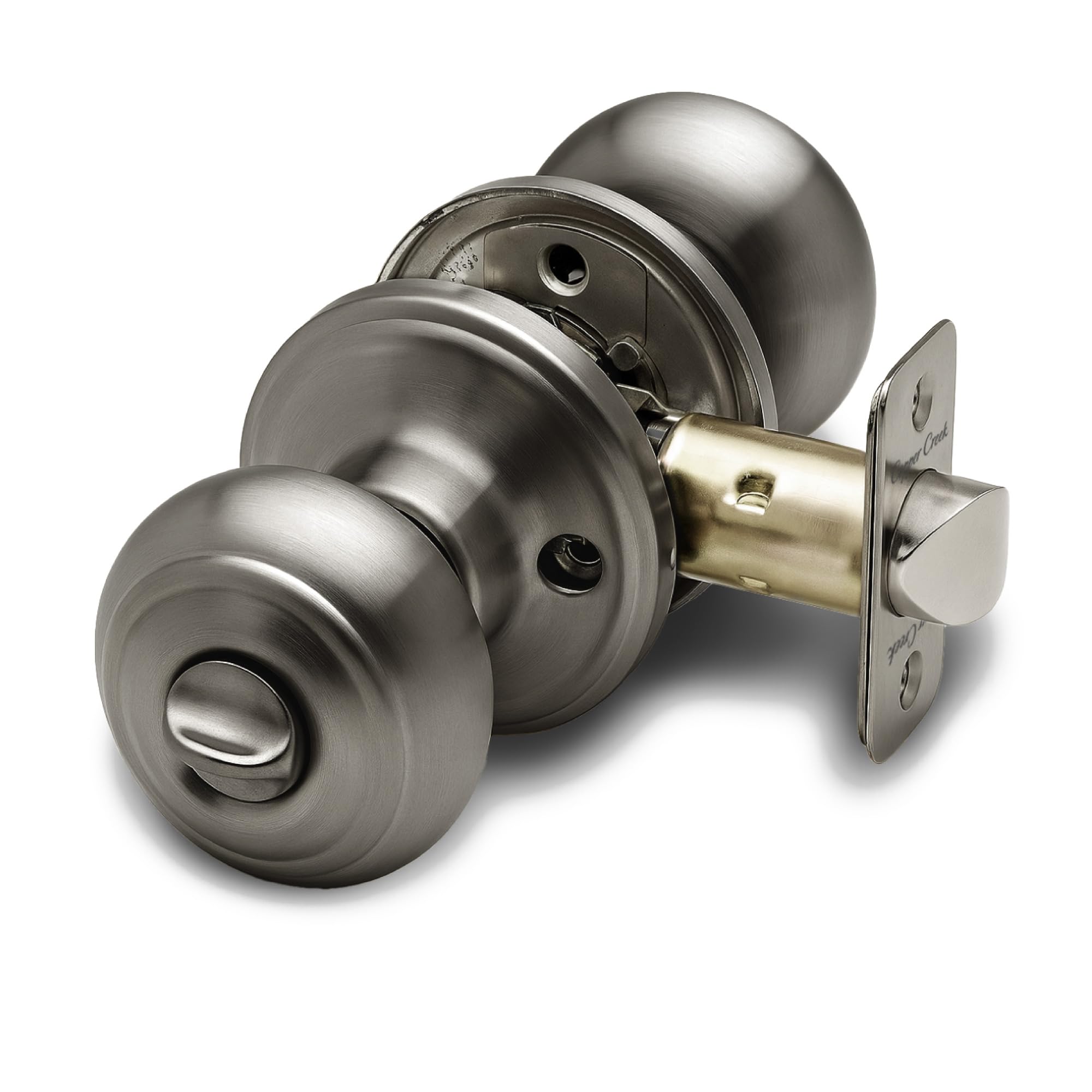 Copper Creek Antique Nickel Ck2030an Colonial Privacy Door Knob,