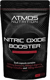 6,150mg Nitric Oxide Booster - 180 High Strength Tablets with L-Arginine, L-Citrulline, Beetroot, and Vitamin C - Blood Flow, Energy, Performance Supplement for Gym, Powerlifting, and Bodybuilding