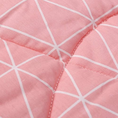 Miniatura 3 de UOMNY Edredón para cuna de bebé, edredón de guardería para niños y niñas, 36 x 48 pulgadas, 100% algodón, 1 paquete, manta de cuna, color rosa