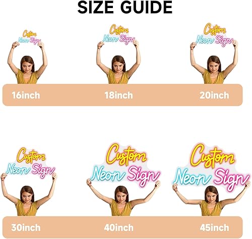 Vista 7 de Letrero de neón personalizado, letrero de neón LED personalizable para decoración de pared de dormitorio, letrero de nombre de neón regulable