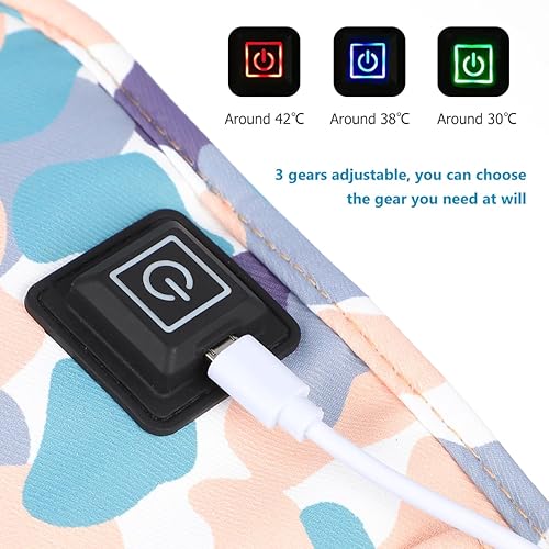 Miniatura 2 de Toyvian Calentador de biberones USB de 3 engranajes con temperatura ajustable, bolsa de botella de leche aislada, bolsa calentadora de leche materna