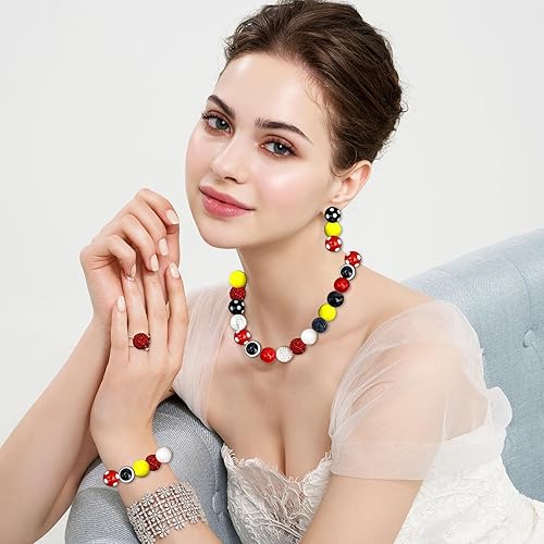 Miniatura 4 de 50 cuentas de goma de mascar gruesas negras y rojas para hacer manualidades para adultos