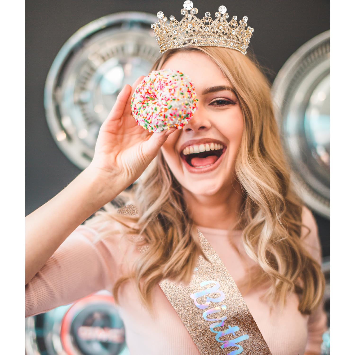 Diadema De Cumpleaños, Corona De Cumpleaños, Banda De Reina De Cumpleaños Y Kit De Tiara De Metal Colorido Tiara De Cumpleanos Vhermosa Cpb De Lyy1030 1