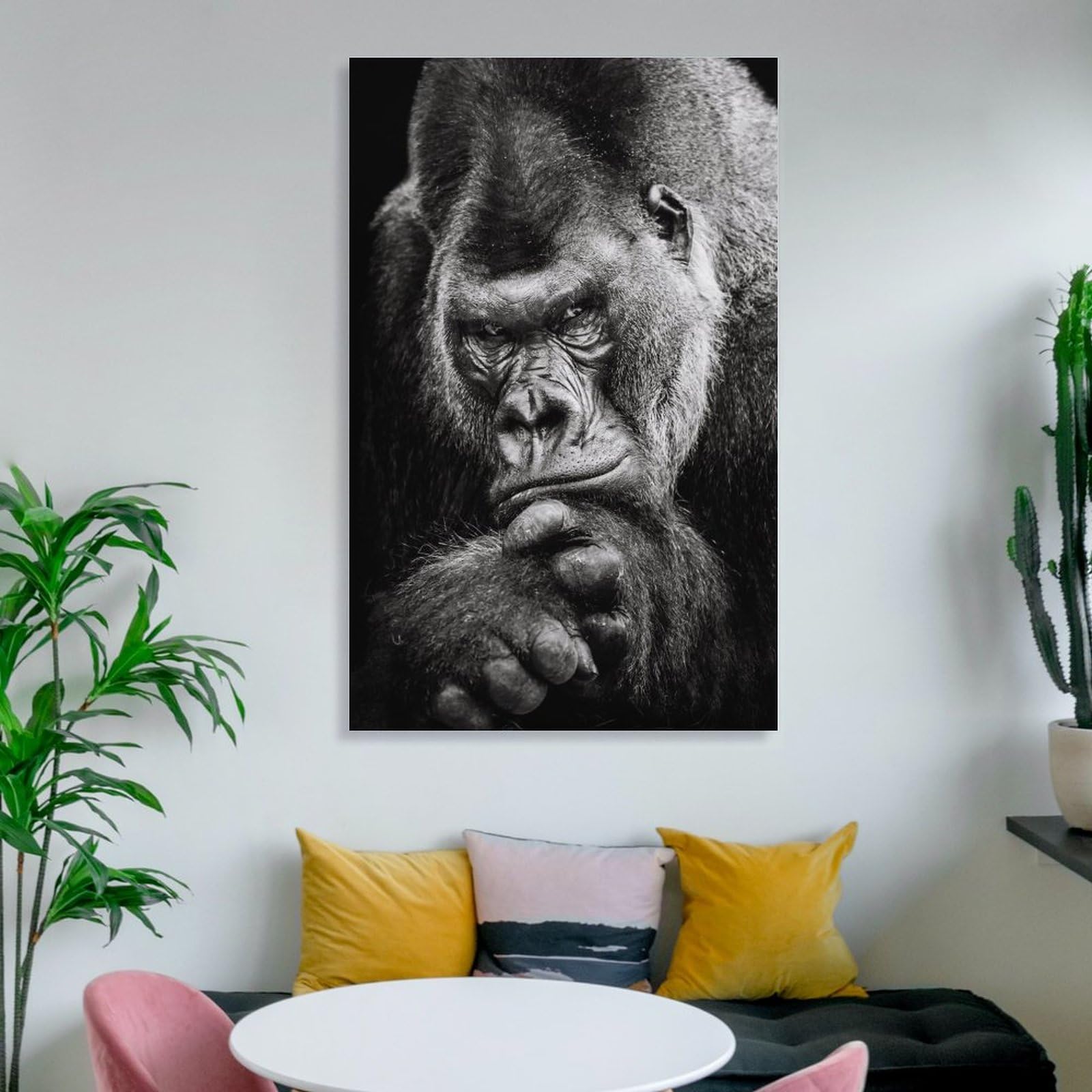 Amazon.co.jp: ブラックシンキングゴリラポスターとプリント動物