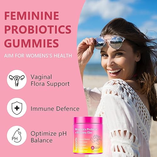 Miniatura 5 de Gomitas probióticas y olmo resbaladizo para mujer, gomitas de equilibrio femenino prémium para mujeres