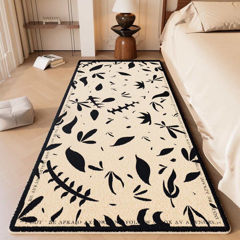 Tapis de chambre doux et imperméable style crème pour moments cocooning