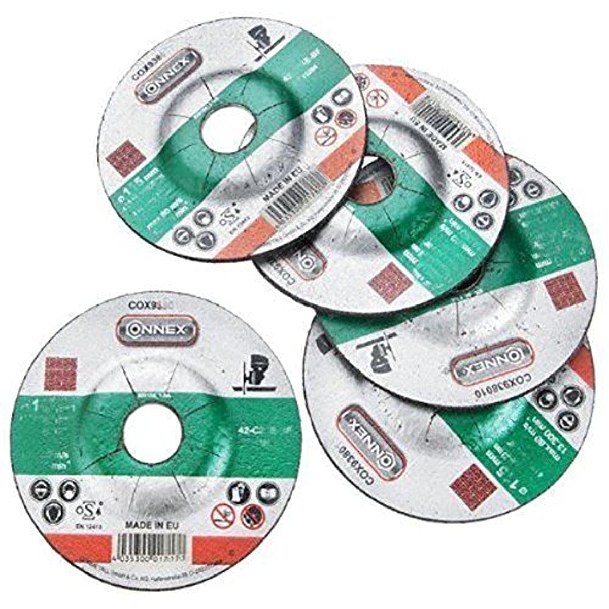 Connex Multi-Colour Cox938016 Cutting Disc For Stone, 125 Mm, Set Of 5 Piece