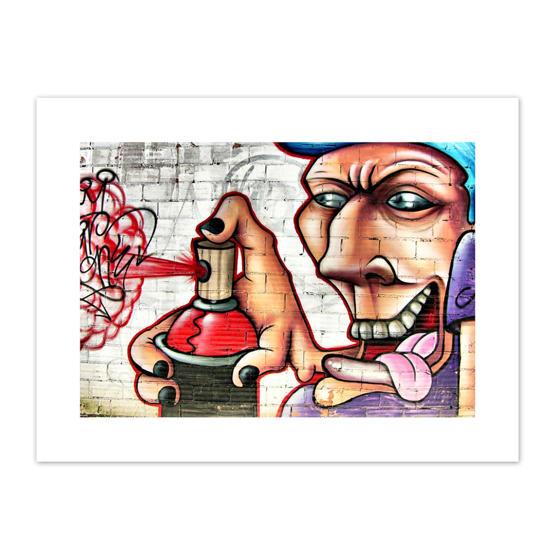 Graffiti Tagger Spray Can Canvas Wall Art Print