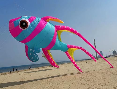 Colgante de cometa de pez cardenal inflable colorido y suave para adultos grande largo hermoso para ropa sucia
