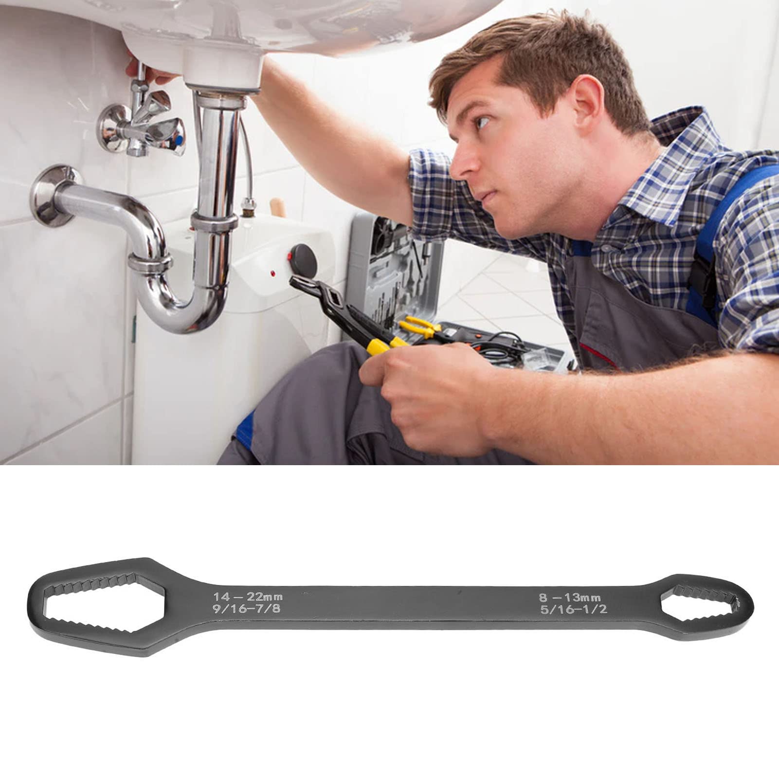 Doppelendiger Verstellbarer Schraubenschlüssel Set – 2-teilig, 3–17 Mm & 8–22 Mm – Selbstspannend