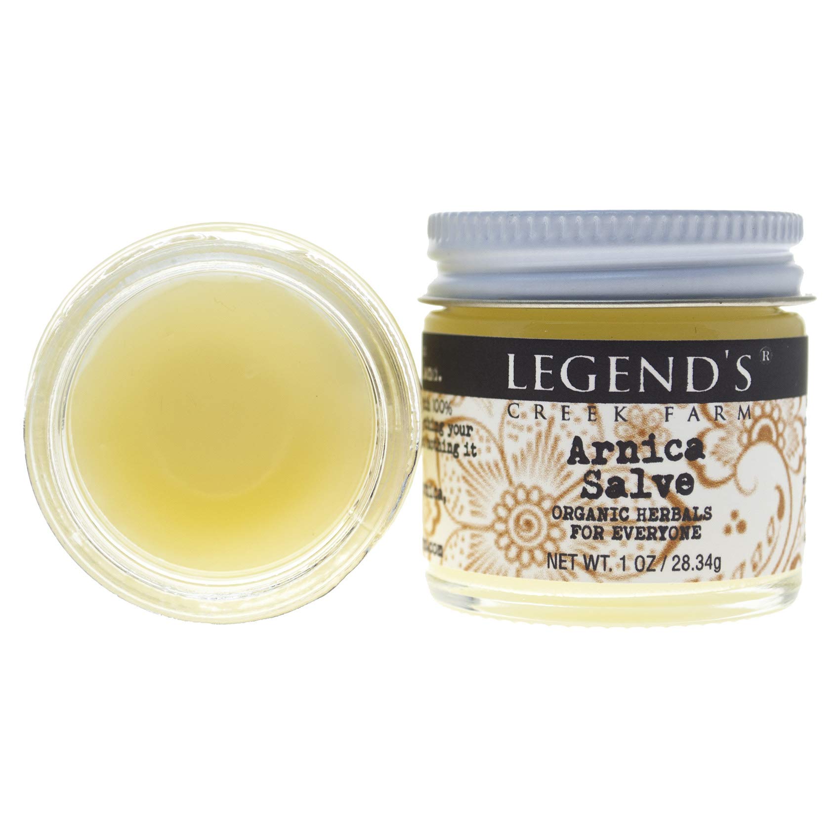 Legend's Creek Farm, al Salve, Arnica Oil & Grapeseed Oil, Stiffness & Body Aches, All  Ingredients, Handmade in USA, 1 Oz Jar (Arnica S.)