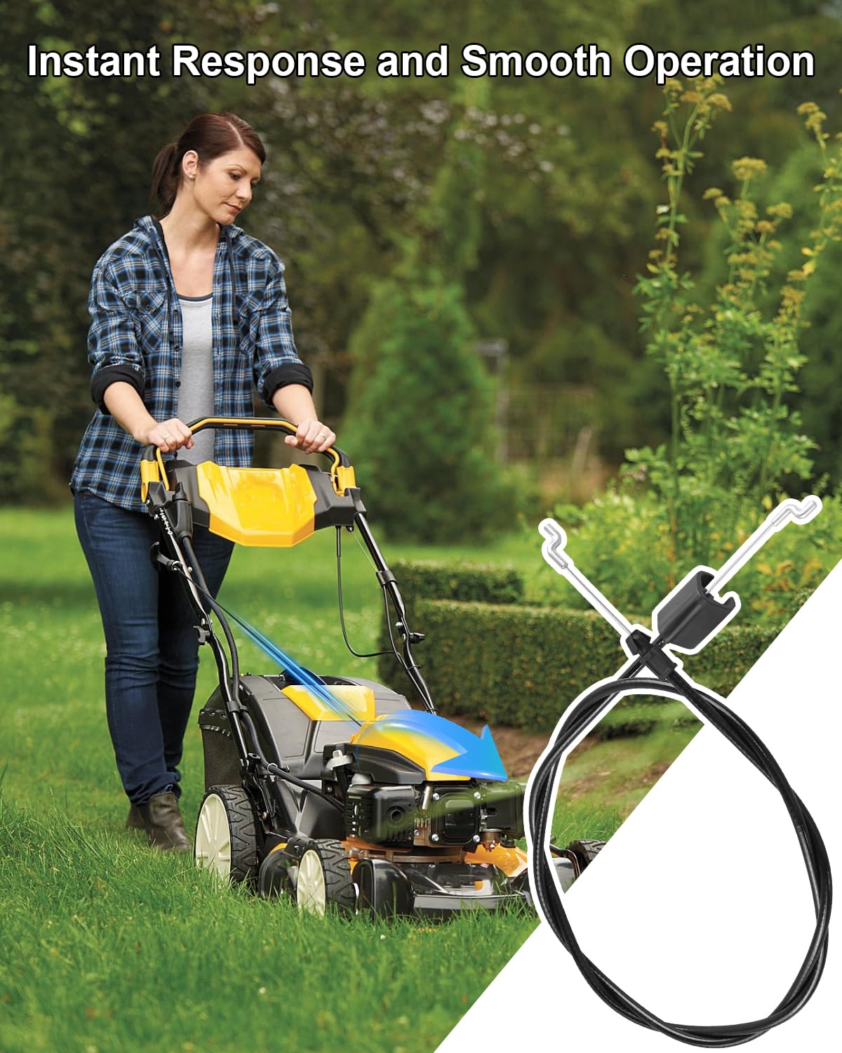 Steuerkabel 746-04674 / 946-04674 – Für MTD, Ryobi, Troy-Bilt Rasenmäher, 130 Cm Lang