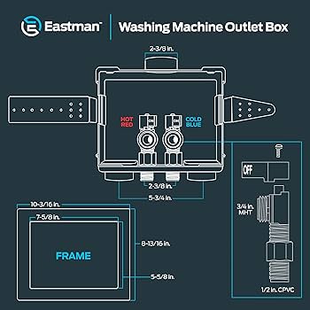 Amazon | Eastman 60244 1 / 2インチCPVCデュアルコンセント洗濯