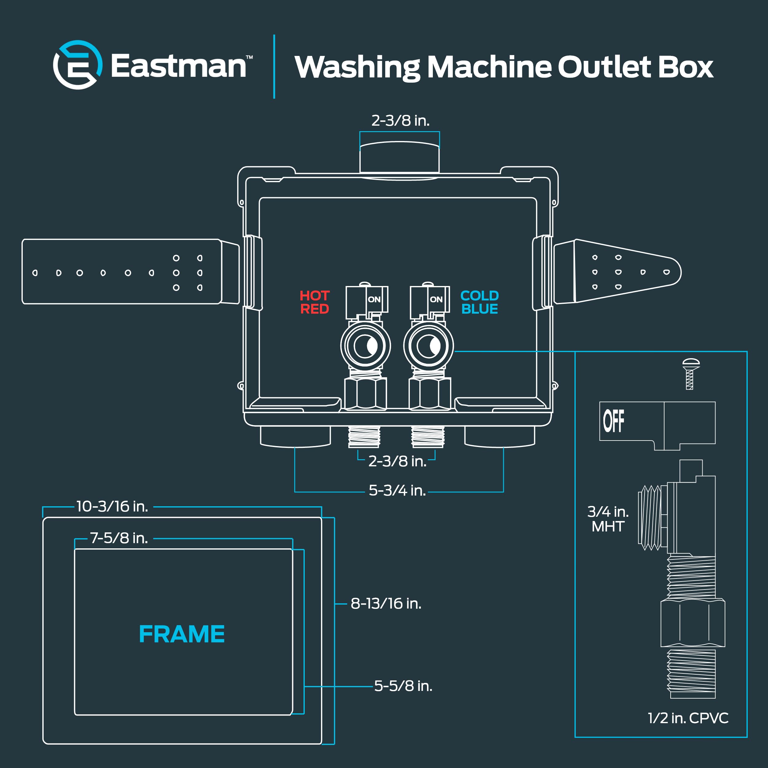 Amazon | Eastman 60244 1 / 2インチCPVCデュアルコンセント洗濯