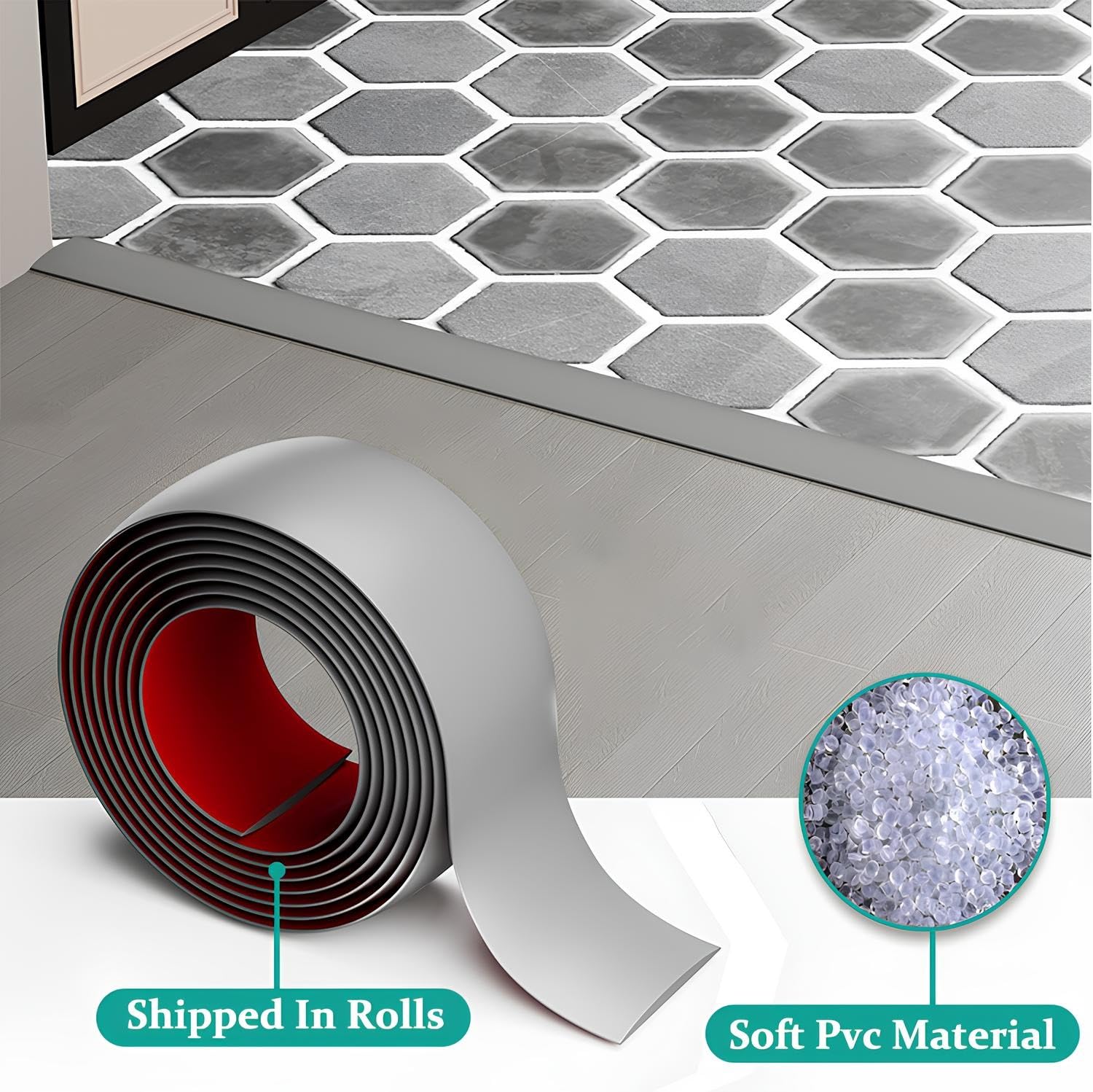 Tira De Umbral De PVC De 100/200/300cm, Perfil De Transición Autoadhesiva, Suave Barra De Transición Eliminar Las Juntas Tarima, Para Perfil De Unión Para Suelos, Parquet Y Tarima(Red oak,5 * 200cm)