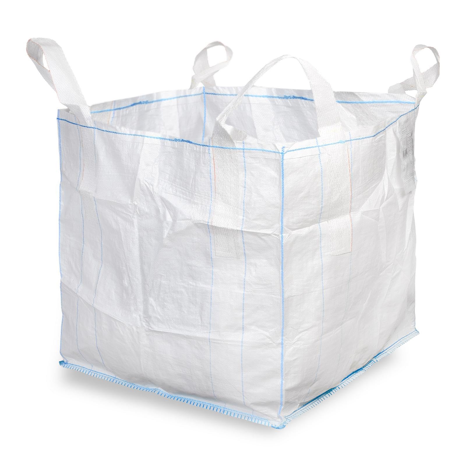 HypafolPP Big Bag 5er Pack I 90x90x90 cm Schwerlastsäcke mit 1000 kg Traglast I Big Pack Gartenabfallsack stabil mit 4 Schlaufen für sichere Transporte I Holz, Bauschutt, Gartenabfall