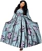 BAZINRICHE African Dress for Women Long Sleeve Outfits Party Maxi Dresses