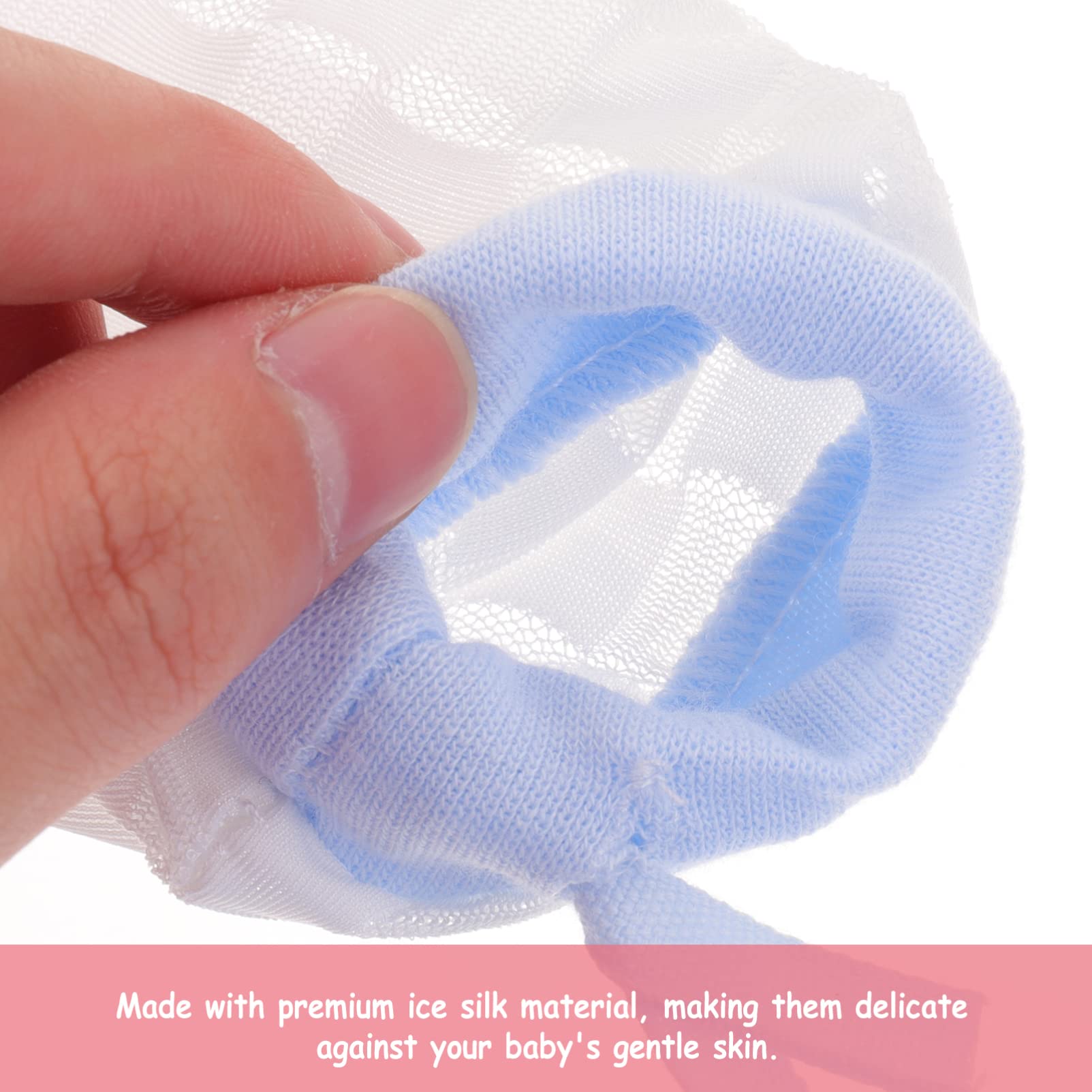 BESTYASH Compact Baby Gloves Ice Silk Newborn Mittens Anti-scratch Baby Mittens 6-12 Months Toddler Gloves