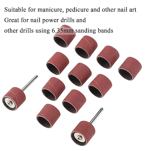 Miniatura 9 de 100 unidades de bandas de lijado 600 mangas de tambores de grano para herramientas rotativas DREMEL con 2 piezas mandril 4.7 in