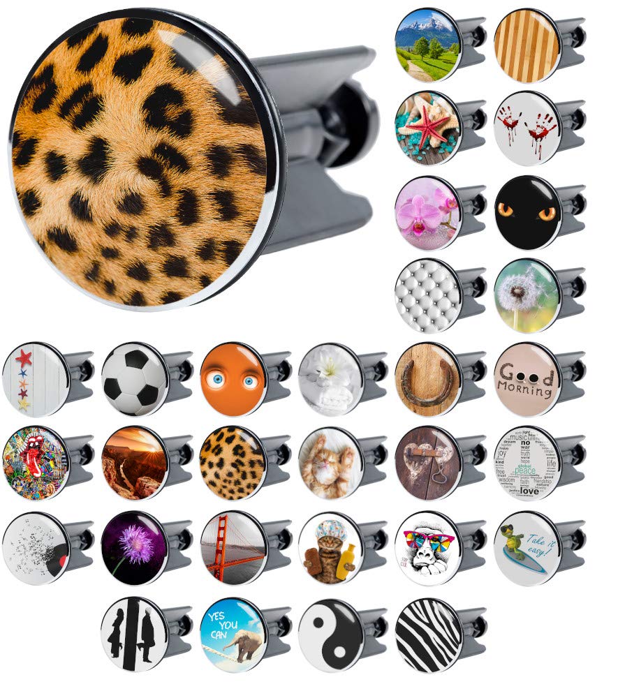 Sanilo Leopard Sink Plug 40 Mm, Many Different Drain Plugs, Easy To Insert Into The Wash Basin (Leopard)