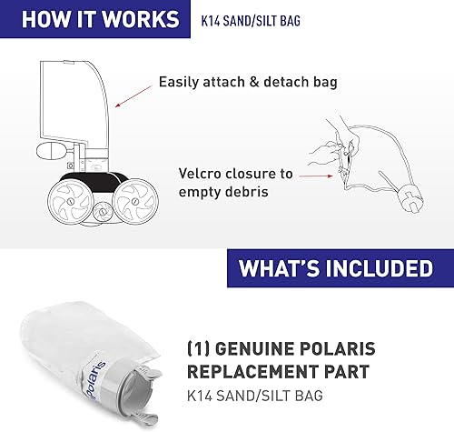 Miniatura 3 de Polaris Reemplazo de bolsa de arena y limo Zodiac K14