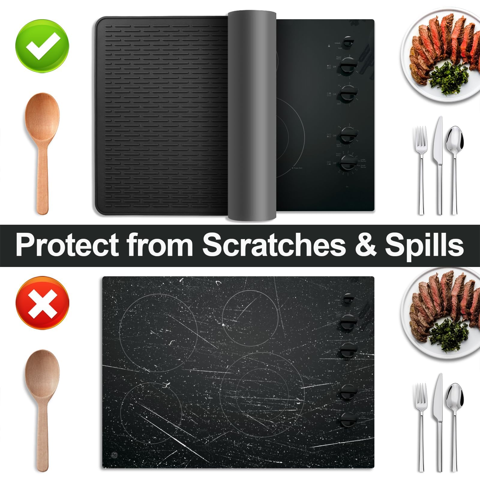 Copertura Protettiva In Silicone - Resistente Al Calore, Adatta A Piani Cottura A Induzioneceramica 95252665