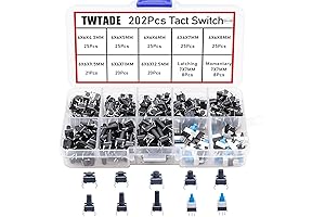 TWTADE 202PCS Micro Momentary Tactile PCB Push Button Switch Kit 10 Values...