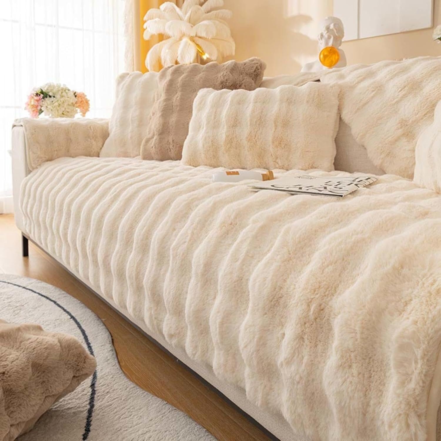 JvFbjLF Velvet Protective Cover, Suitable For 90x90cm Cushions, Delivering Ultimate Comfort And Stylish Elegance.