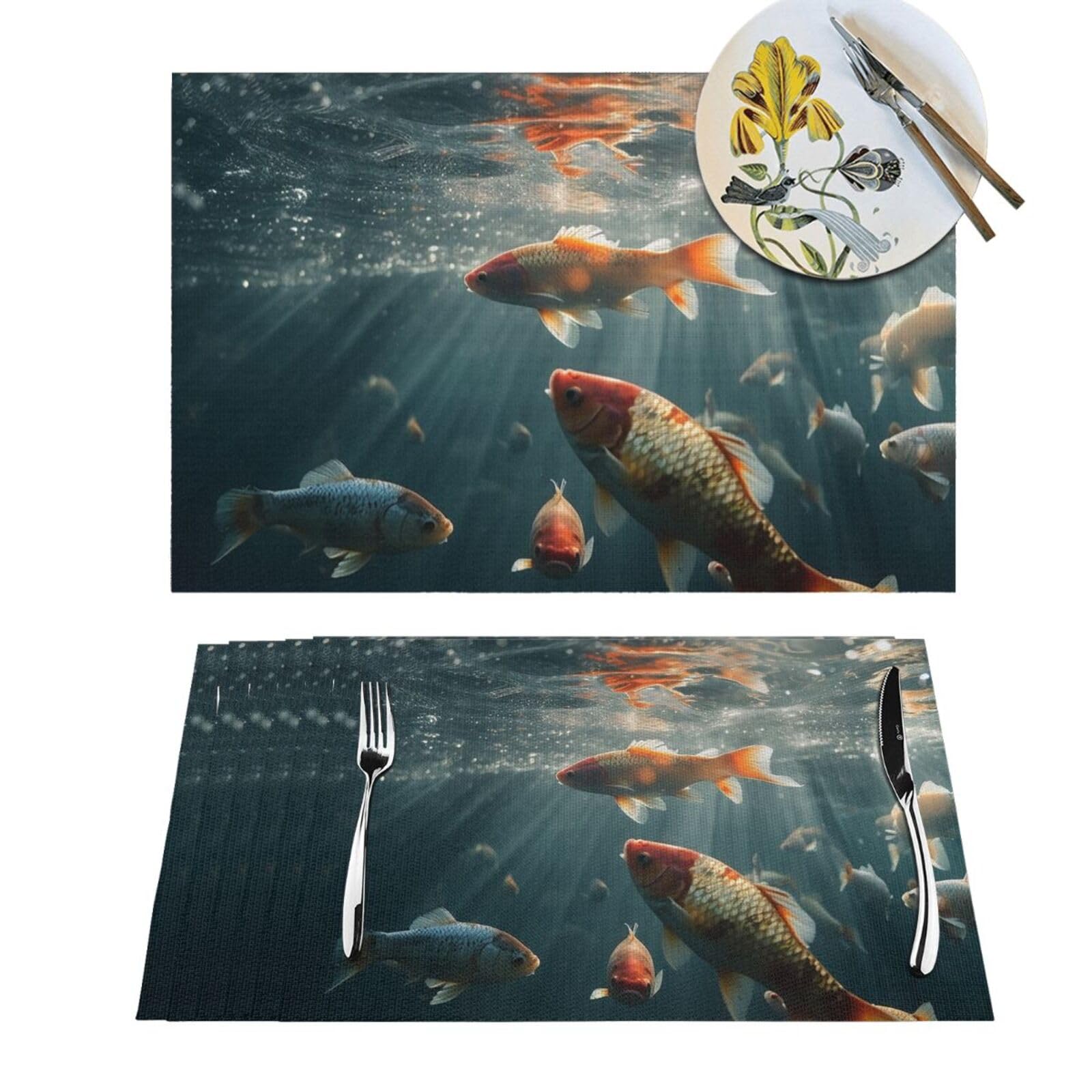 Sets de table lavables lot de 4 résistants chaleur pour cuisine et pique-nique extérieur