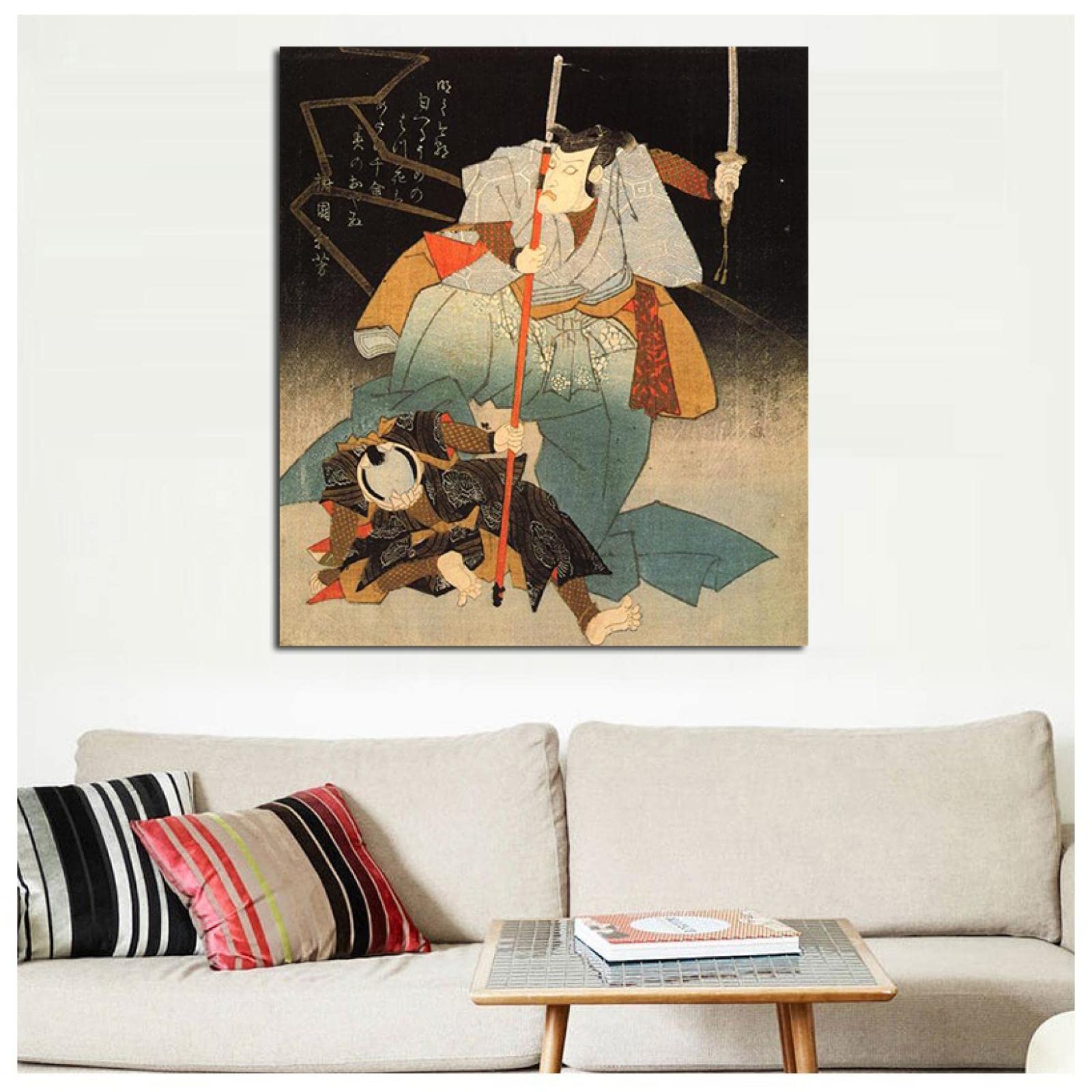 ゆきさん専用ページ⭐︎侍とカラスを描いたキャンバスアートポスターとフレームセット 21日目 サイ Day 21 prompt: RHINOCEROS #inktober #inktober2024