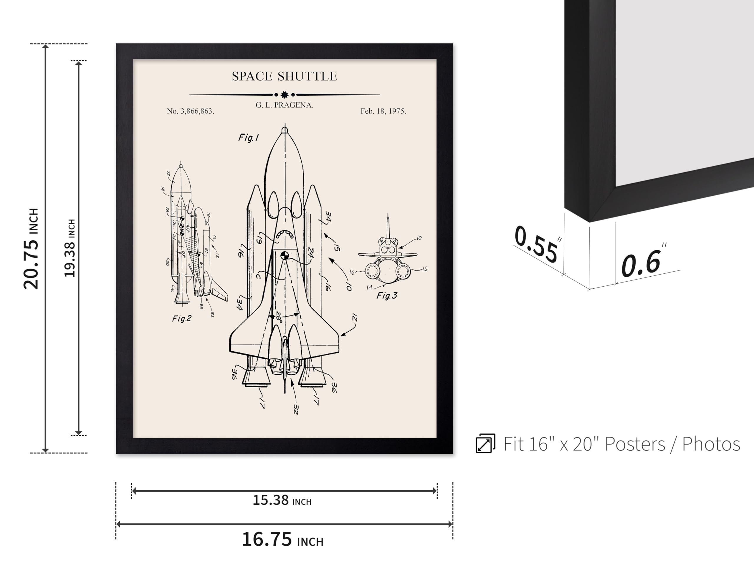 Amazon.com: Poster Master Space Shuttle Blueprint Poster - Space