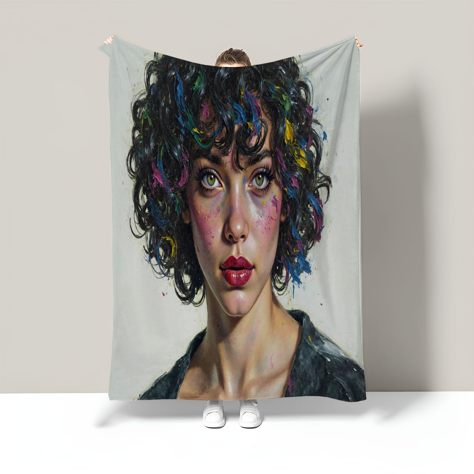 Couverture polaire flanelle 200x220cm jeté de canapé design art