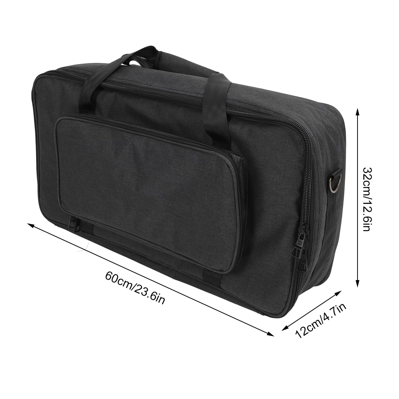 ASHATA Bolsa de Transporte de Pedal de Efectos de Guitarra, Bolsa de Almacenamiento de Pedalera Portátil con Bolsillo y Cremallera, Tela Oxford, Mango Cómodo, para Exteriores,