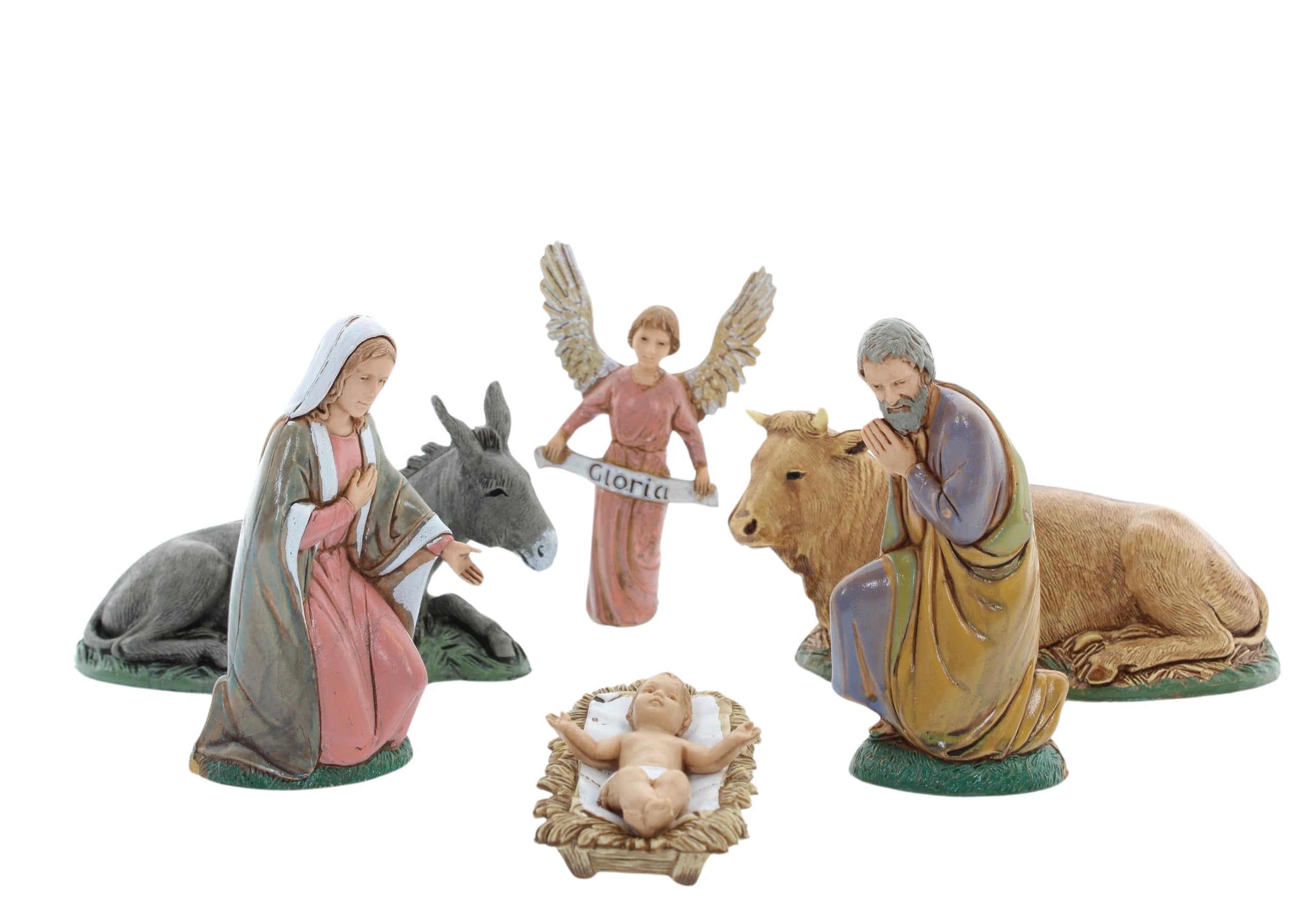 Moranduzzo Natividad 6 Figuras para Belén de 10 Cm Escala 1:20 - Figuras de Belén Indestructibles - Estilo 700', Pintura Acabada a Mano, Producto Oficial, Escultor M. Landi