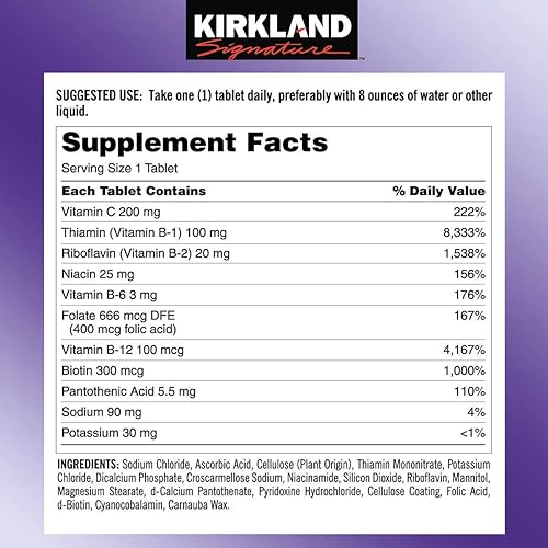 Miniatura 2 de Kirkland Signature Super B-Complex con electrolitos, 500 tabletas (paquete de 4)