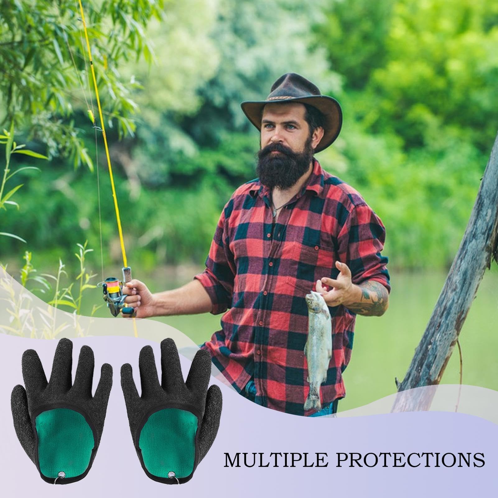 Generico Handschuhe für Schnitte, Schutz mit Fäustling-Design, durchstichsicher, wasserdicht, Salzwasser, Schutz beim Schneiden von Fleisch und Glas, für Aktivitäten im Freien, Segeln, Wandern bei Günstiger Preis