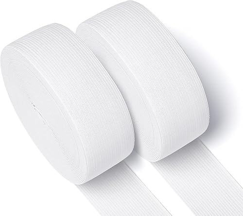 Miniatura 3 de Banda elástica para costura, 1.5 pulgadas x 12 yardas, bandas elásticas de alta elasticidad para cinturas, pantalones, ropa y manualidades, color