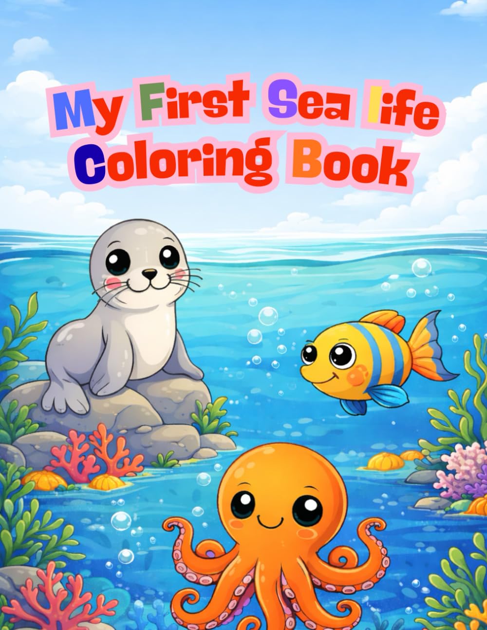 My First Sea Life Coloring Book for Kids Ages 3–7: 90 Sea Creatures to Color – A Fun & Educational Ocean Adventure