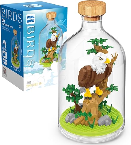 Miniatura 1 de OLTLYUNH Creative Eagle Toy Building Set Adult Mini Animal Friend Set Regalo de Fiesta para Niños Amantes de los Animales Oficina Decoración del