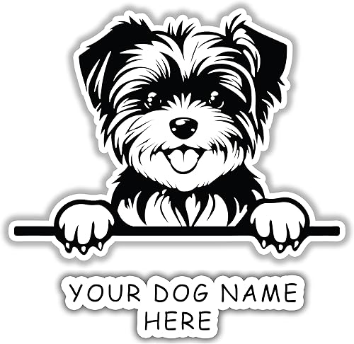 Miniatura 45 de Personaliza la calcomanía de mascota con el nombre de tu perro Calcomanías de mascotas dibujadas personalizadas para tu automóvil, camión, SUV