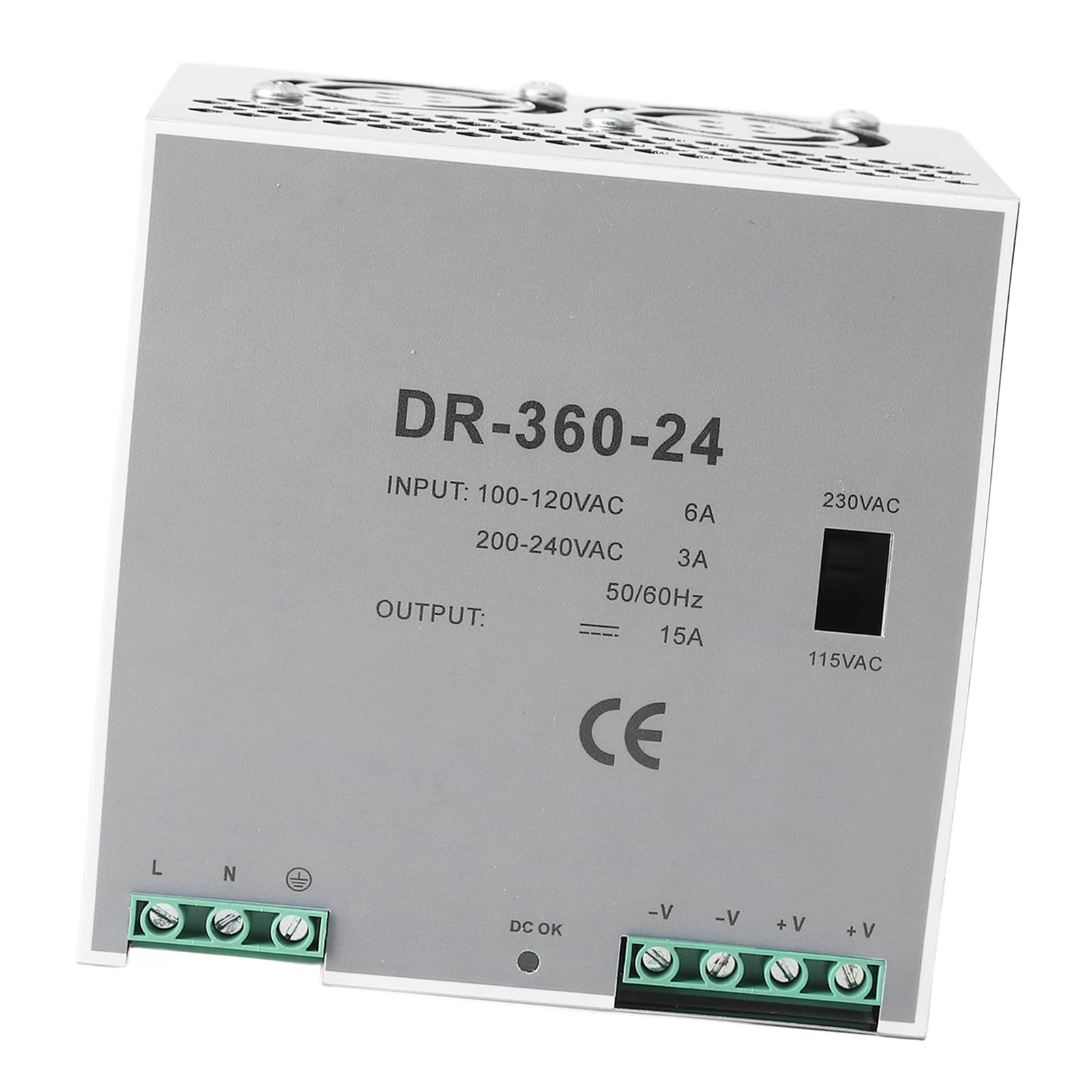 Generic 360-W-AC-zu-DC-Netzteiladapter, Zuverlässiger Transformator für Heimbeleuchtung und Überwachungskameras, Kompakte Größe (24V-Ausgang)