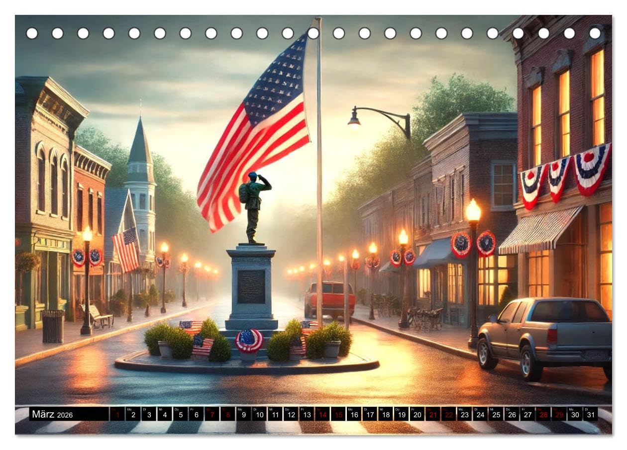 USA - Der amerikanische Geist (Tischkalender 2026 DIN A5 quer), CALVENDO Monatskalender: Erleben Sie den Geist Amerikas.